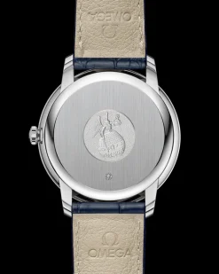 39.5 mm, steel on leather strap^OMEGA Discount
