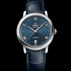 39.5 mm, steel on leather strap^OMEGA Outlet