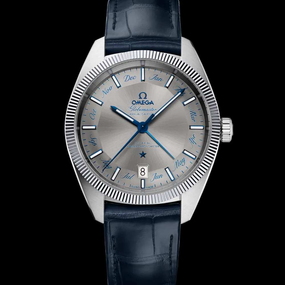 41 mm, steel on leather strap^OMEGA Outlet