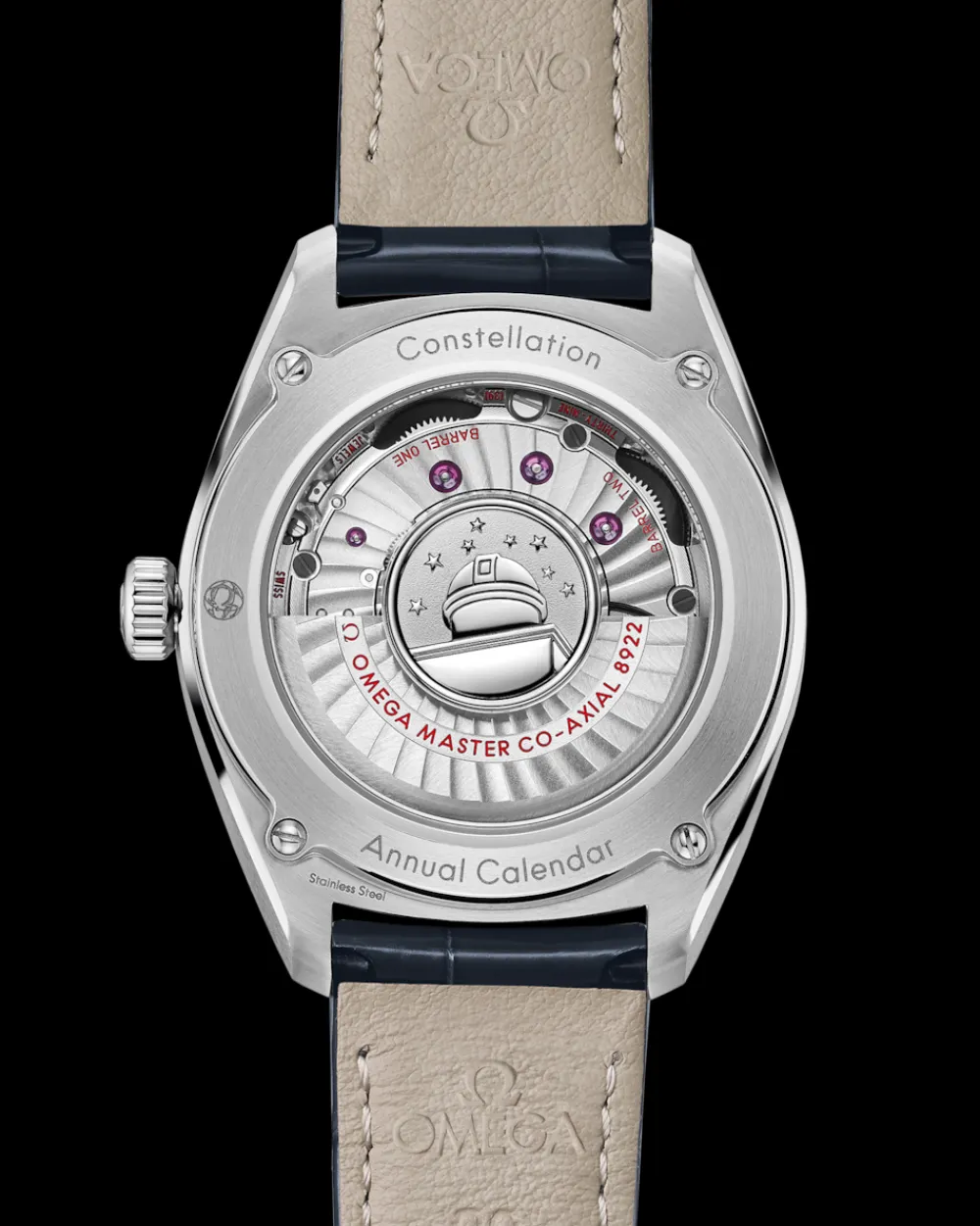 41 mm, steel on leather strap^OMEGA Outlet