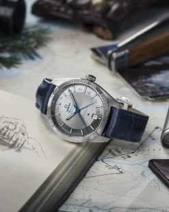 41 mm, steel on leather strap^OMEGA Outlet