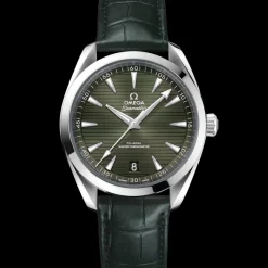 41 mm, steel on leather strap^OMEGA Outlet