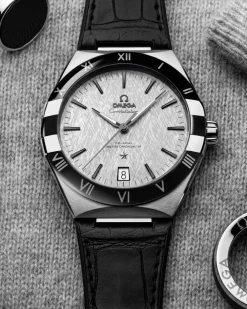 41 mm, steel on leather strap^OMEGA Clearance