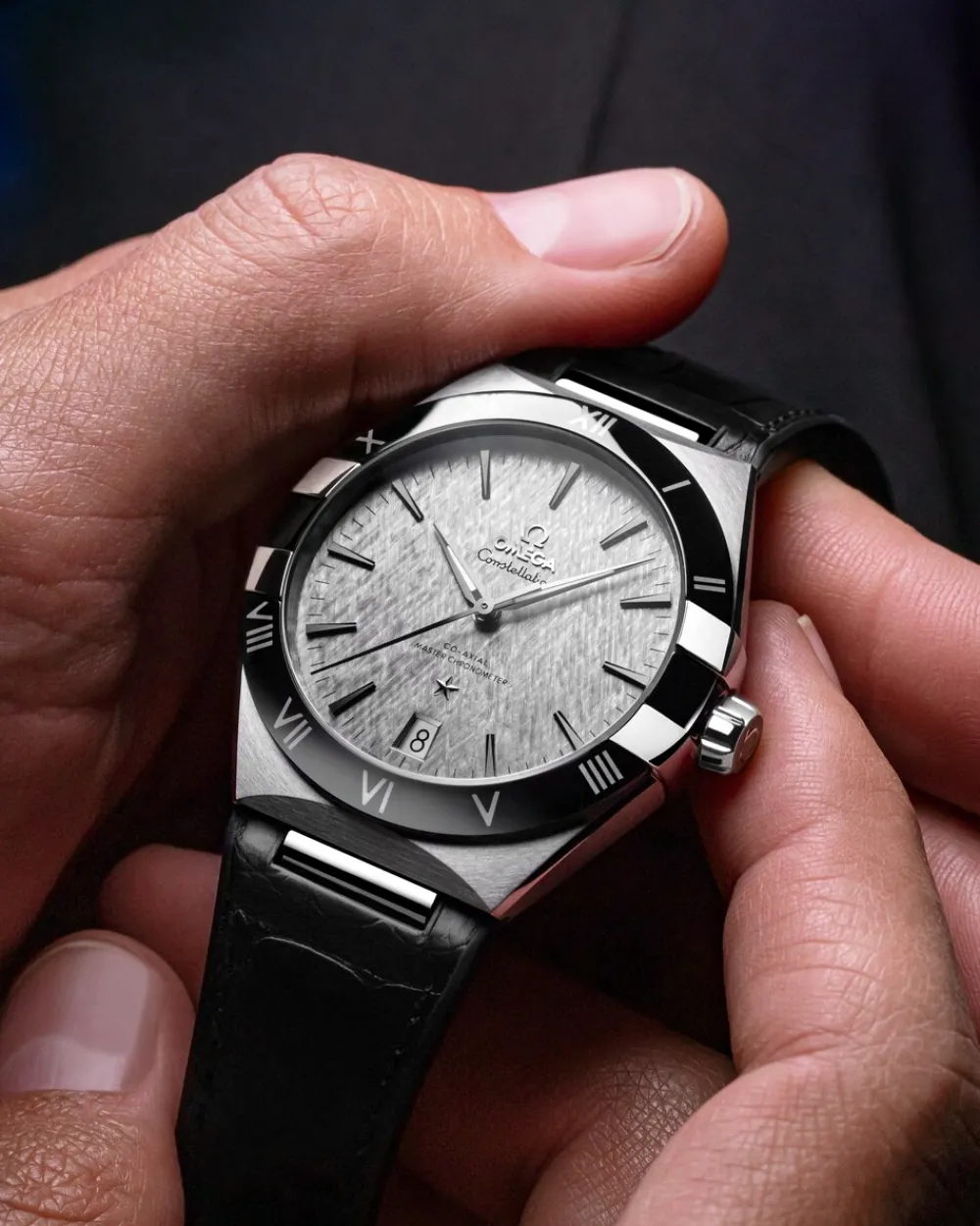 41 mm, steel on leather strap^OMEGA Clearance