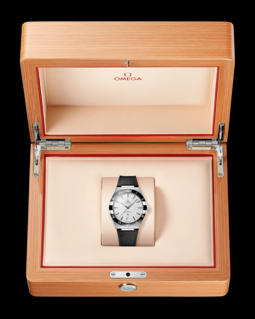 41 mm, steel on leather strap^OMEGA Clearance