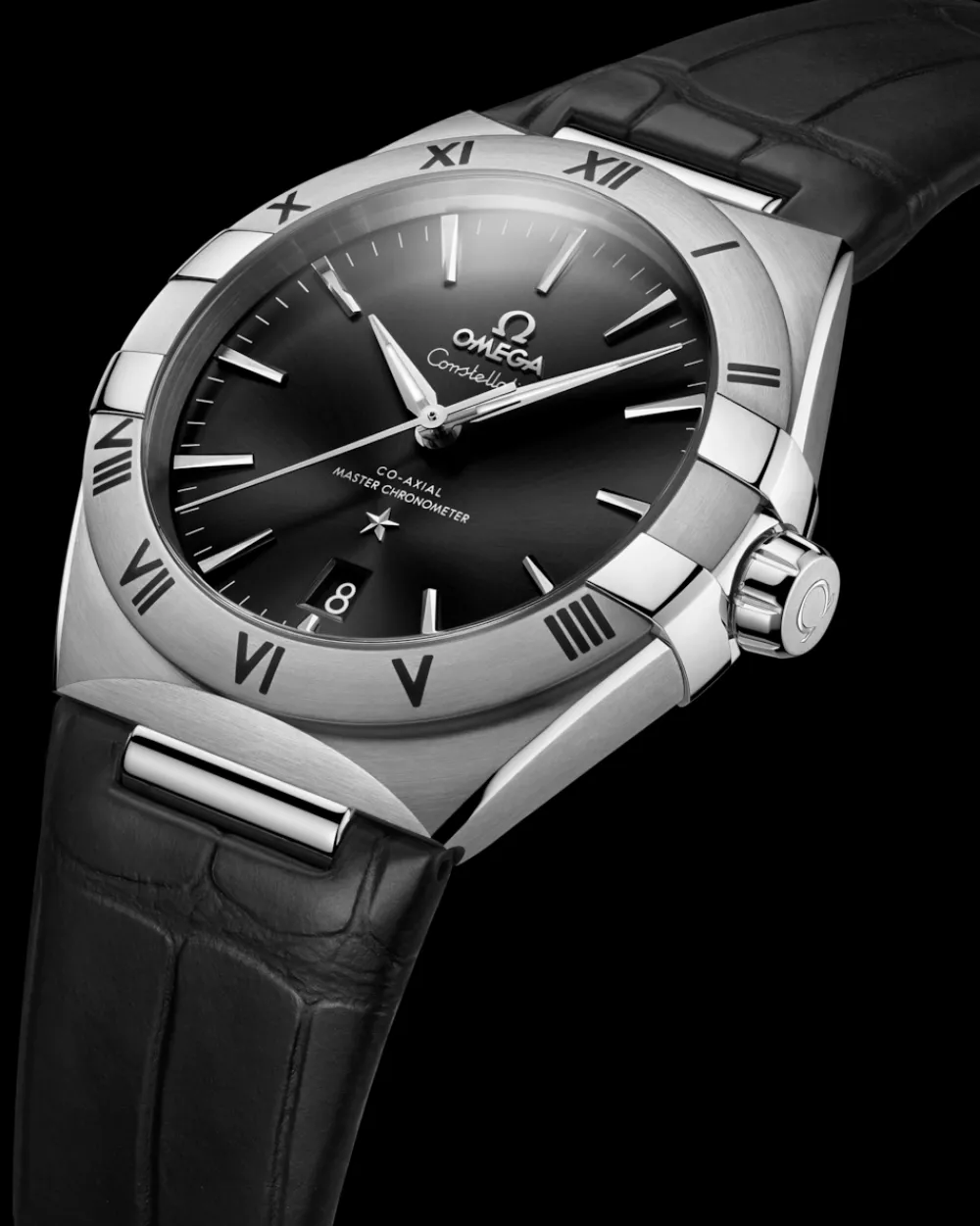 39 mm, steel on leather strap^OMEGA Outlet