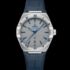 39 mm, steel on leather strap^OMEGA Discount
