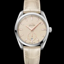 38 mm, steel on leather strap^OMEGA Discount