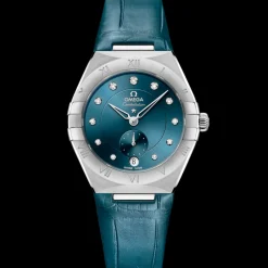 34 mm, steel on leather strap^OMEGA Hot