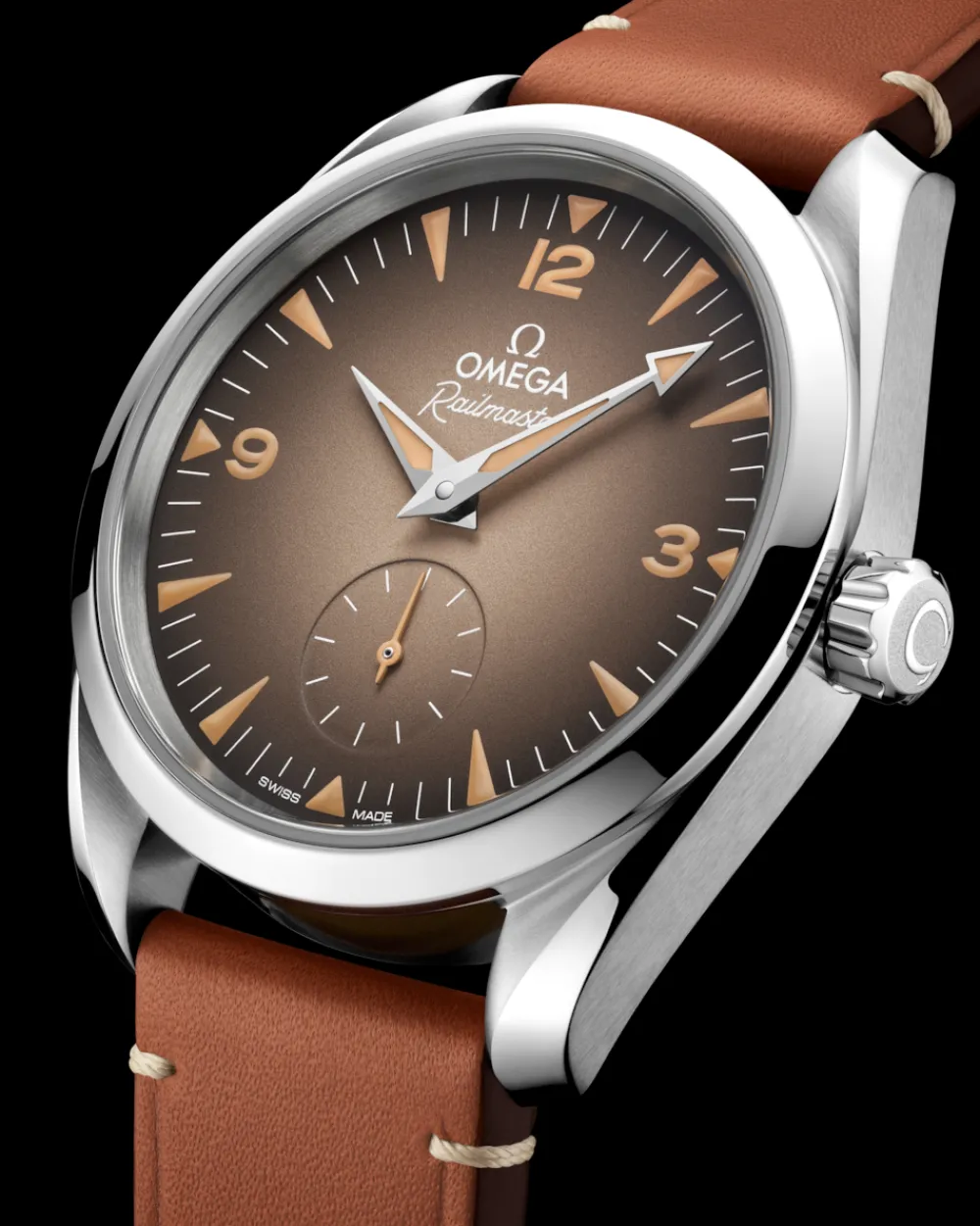 38 mm, steel on leather strap^OMEGA Online