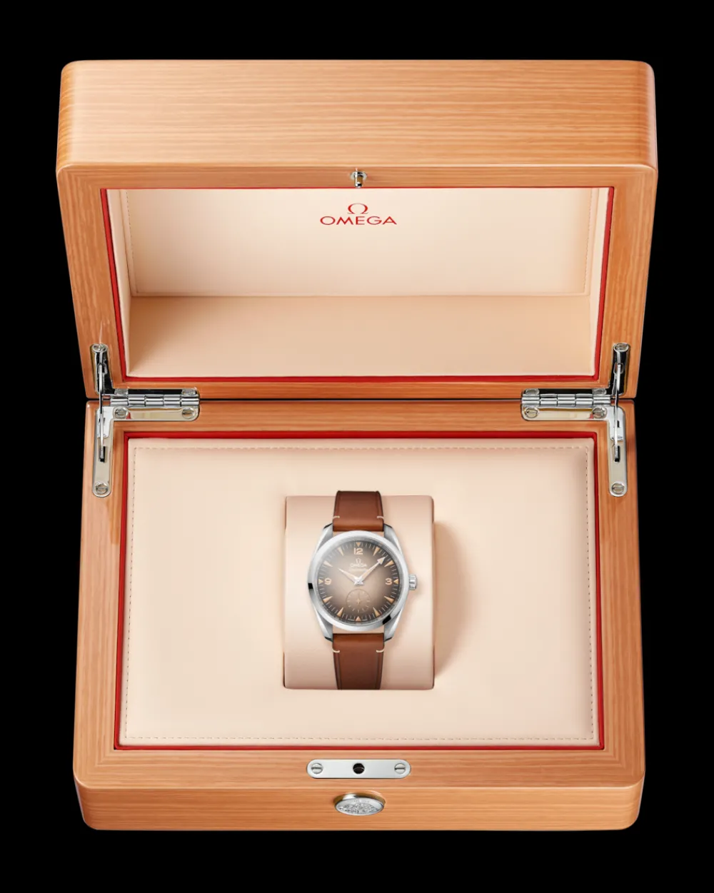 38 mm, steel on leather strap^OMEGA Online