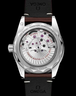 41 mm, steel on leather strap^OMEGA Hot