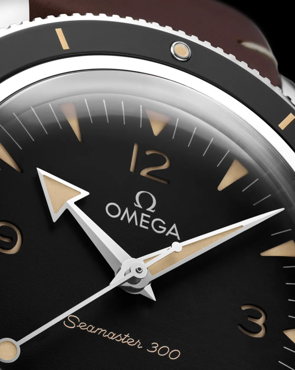 41 mm, steel on leather strap^OMEGA Hot