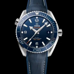 43.5 mm, steel on leather strap with rubber lining^OMEGA Outlet