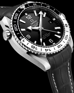 43.5 mm, steel on leather strap with rubber lining^OMEGA Online