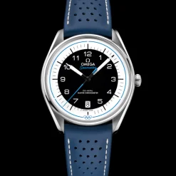 39.5 mm, steel on leather strap^OMEGA Sale
