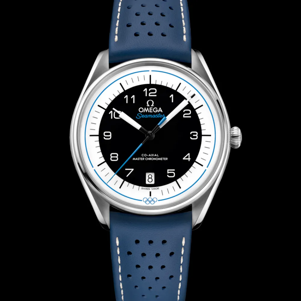 39.5 mm, steel on leather strap^OMEGA Sale