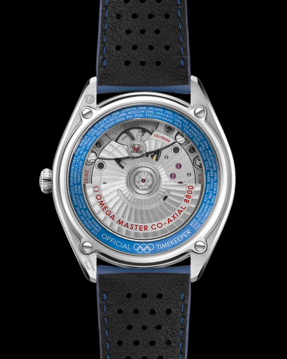 39.5 mm, steel on leather strap^OMEGA Sale