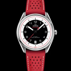 39.5 mm, steel on leather strap^OMEGA Online