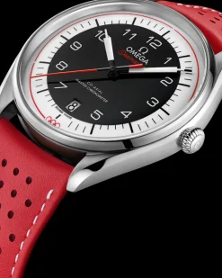 39.5 mm, steel on leather strap^OMEGA Online