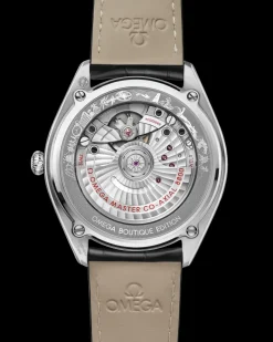 39.5 mm, steel on leather strap^OMEGA Discount