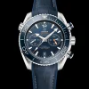 45.5 mm, steel on leather strap with rubber lining^OMEGA Discount