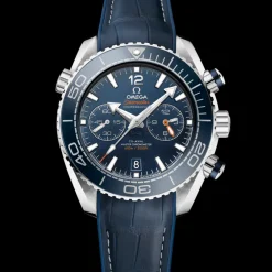 45.5 mm, steel on leather strap with rubber lining^OMEGA Discount