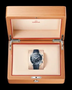 45.5 mm, steel on leather strap with rubber lining^OMEGA Discount