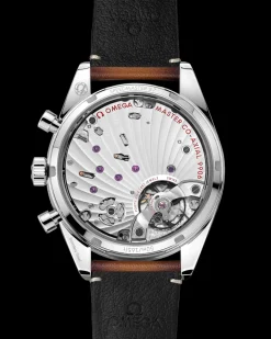 40.5 mm, steel on leather strap^OMEGA Outlet
