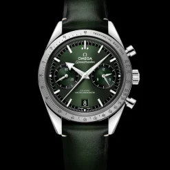 40.5 mm, steel on leather strap^OMEGA Best