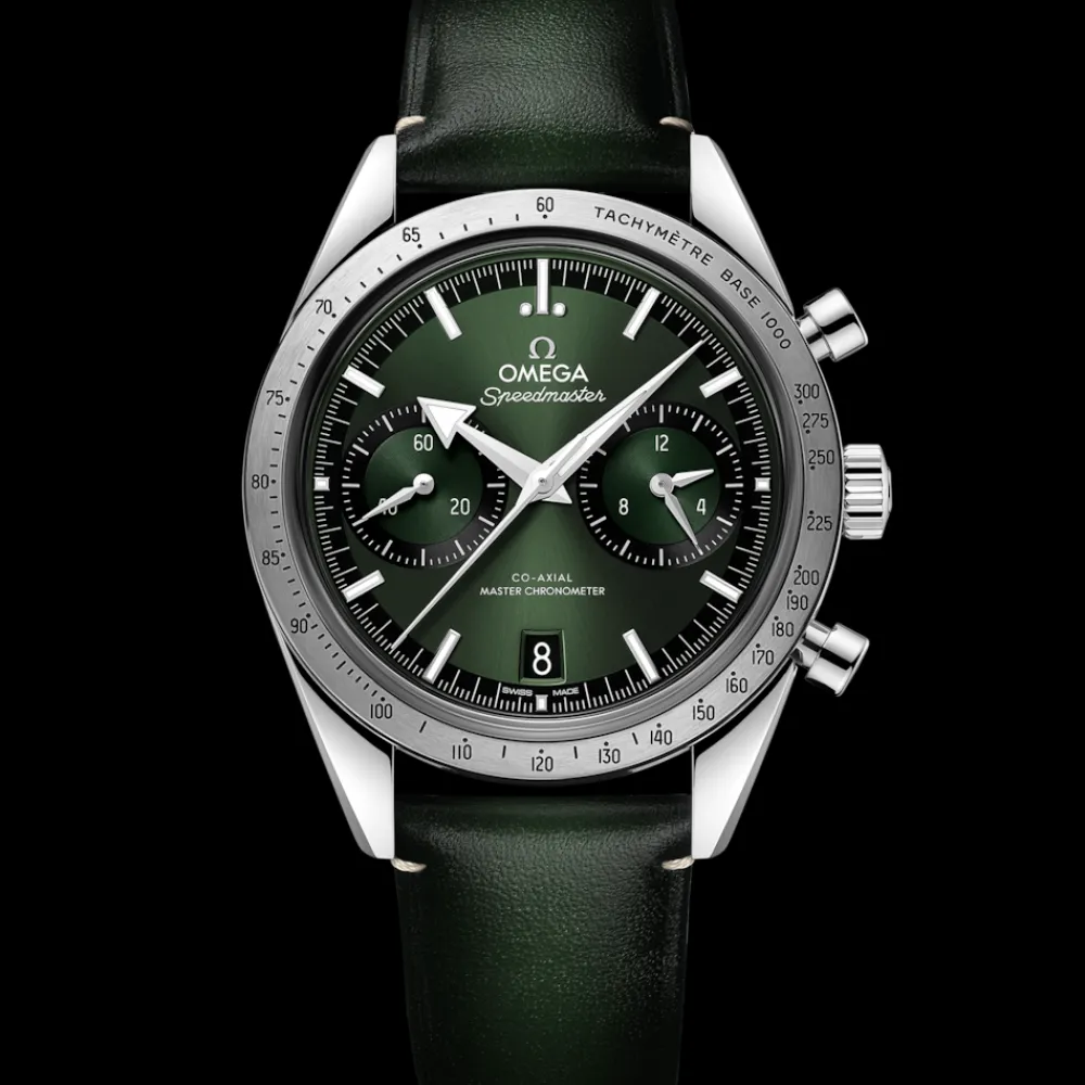 40.5 mm, steel on leather strap^OMEGA Best
