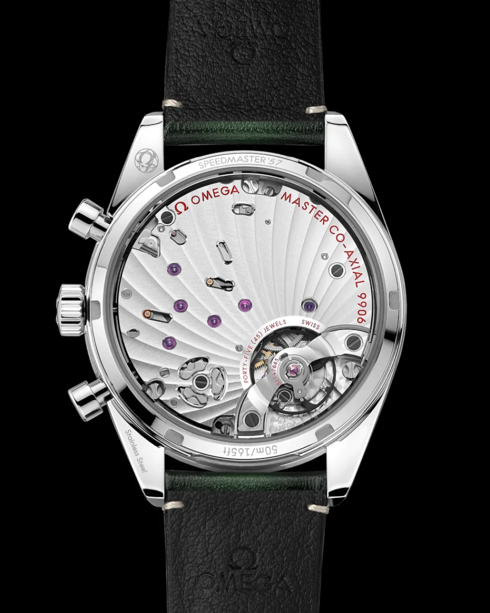 40.5 mm, steel on leather strap^OMEGA Best