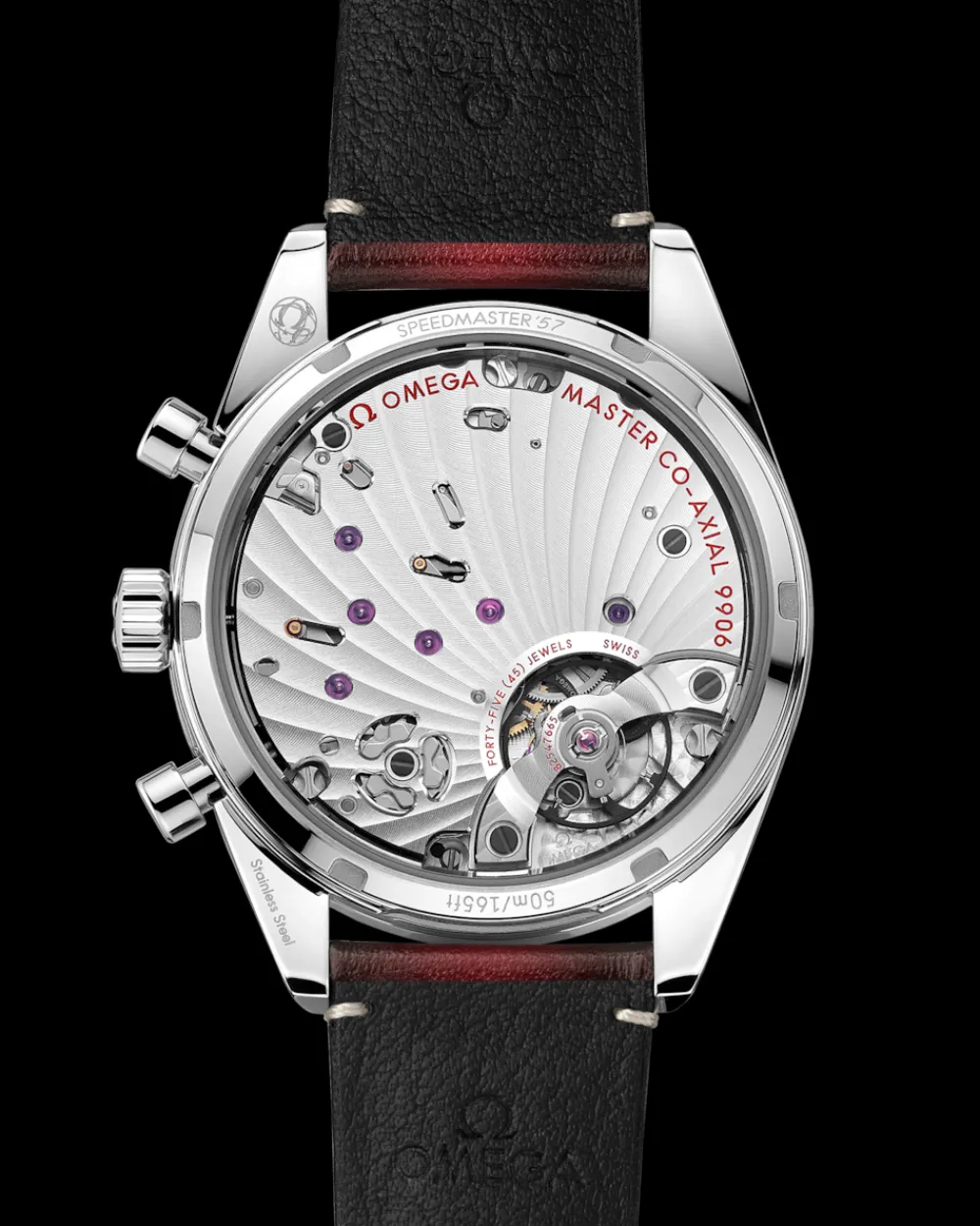 40.5 mm, steel on leather strap^OMEGA Online