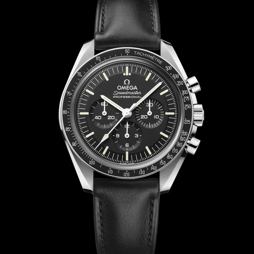 42 mm, steel on leather strap^OMEGA Clearance