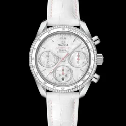 38 mm, steel on leather strap^OMEGA Fashion