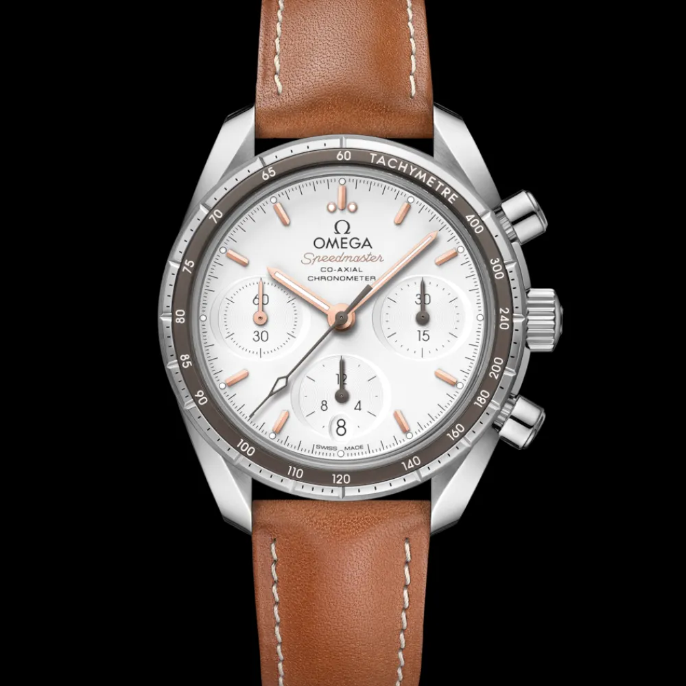 38 mm, steel on leather strap^OMEGA Hot