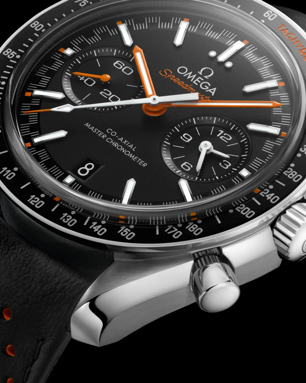 44.25 mm, steel on leather strap^OMEGA Sale