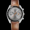 44.25 mm, steel on leather strap^OMEGA Online