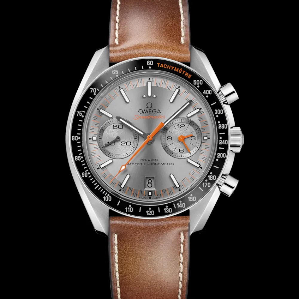 44.25 mm, steel on leather strap^OMEGA Online