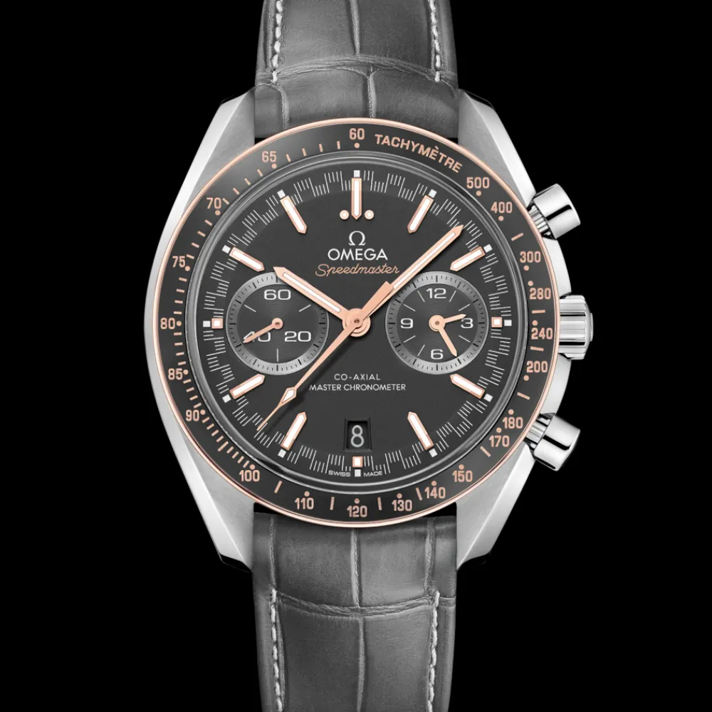 44.25 mm, steel on leather strap^OMEGA Clearance