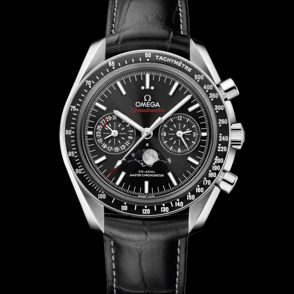 44.25 mm, steel on leather strap^OMEGA Online