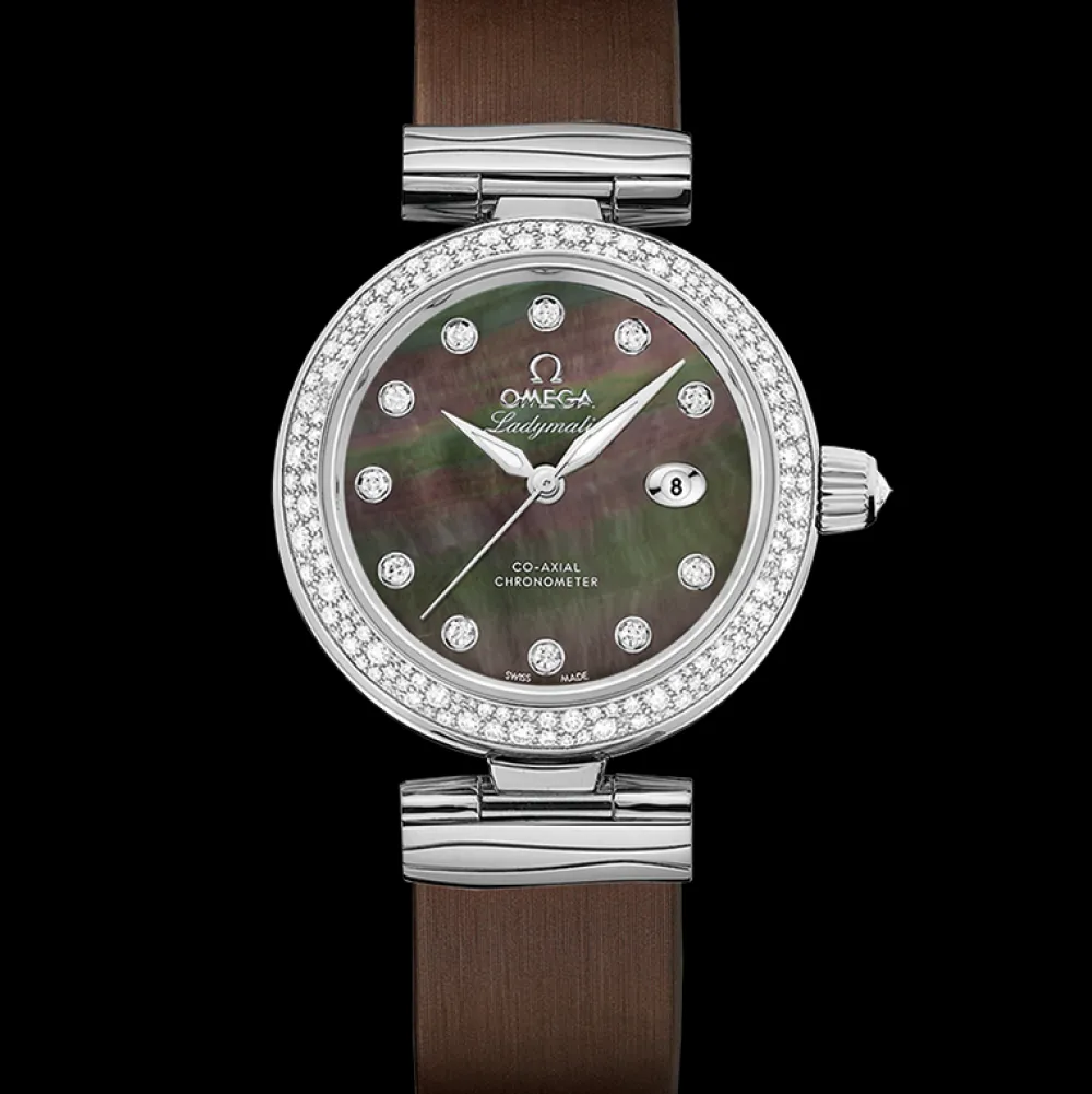 34 mm, steel on leather strap^OMEGA Online