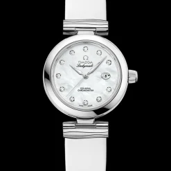 34 mm, steel on leather strap^OMEGA Hot
