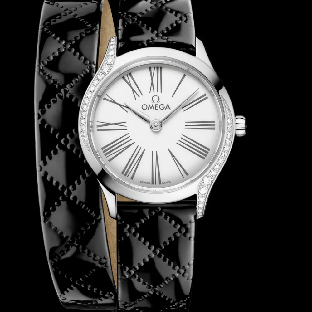 26 mm, steel on leather strap^OMEGA Outlet