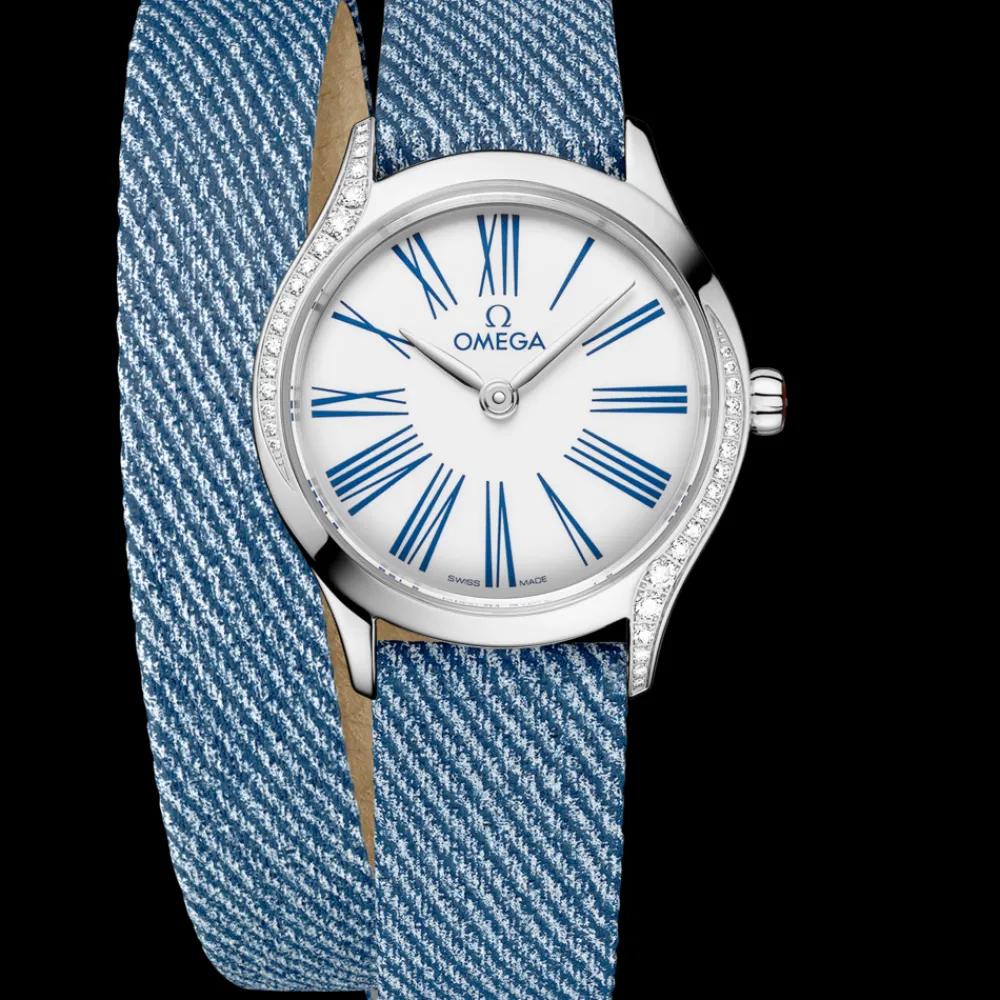 26 mm, steel on leather strap^OMEGA Online