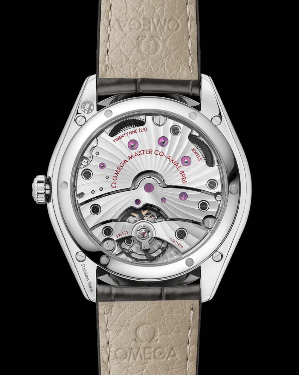 40 mm, steel on leather strap^OMEGA Fashion