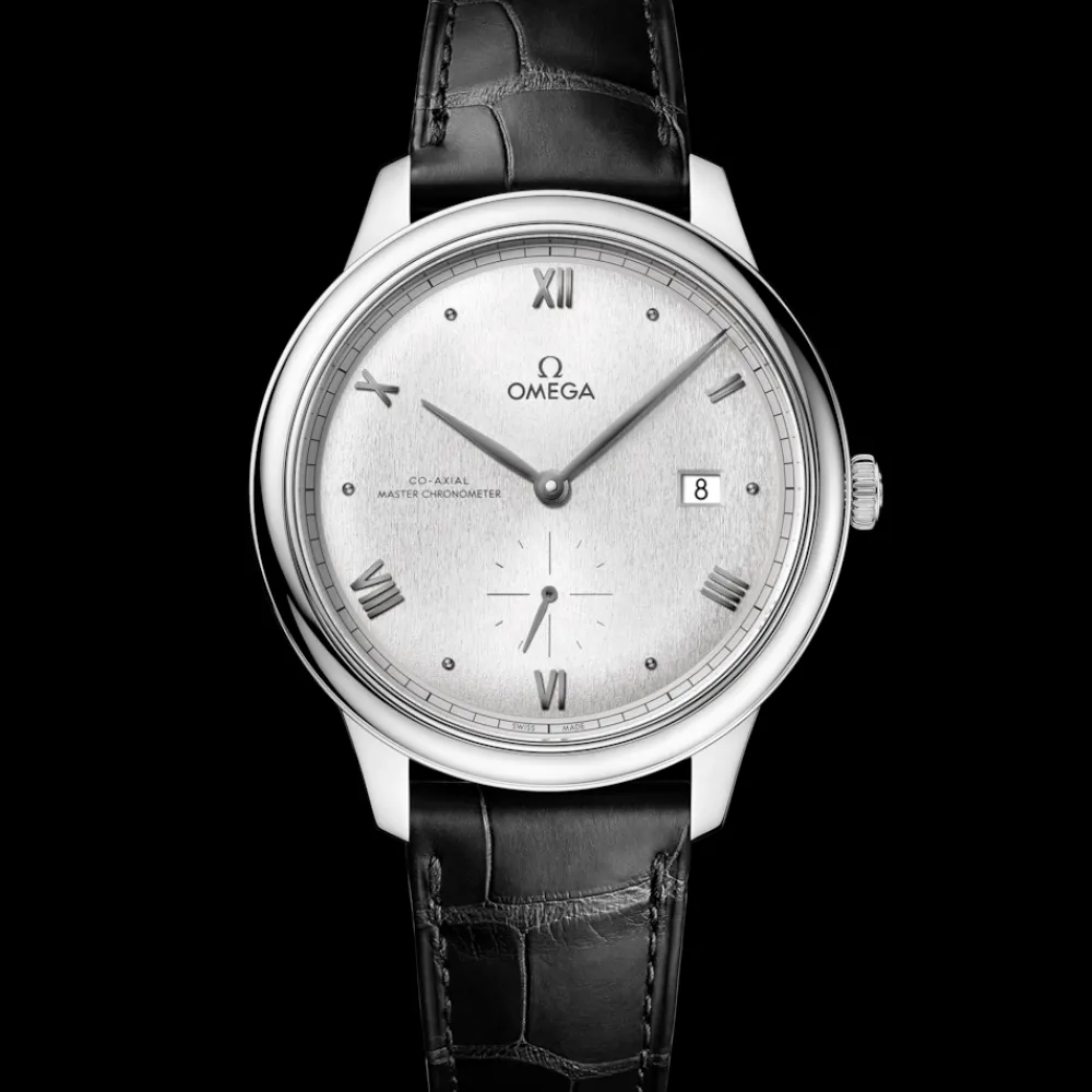 41 mm, steel on leather strap^OMEGA Hot