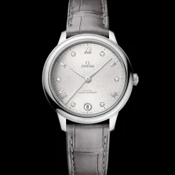 34 mm, steel on leather strap^OMEGA New