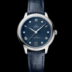 34 mm, steel on leather strap^OMEGA Discount