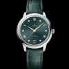 34 mm, steel on leather strap^OMEGA Fashion